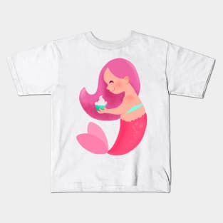 Mermaid with Cupcake Kids T-Shirt